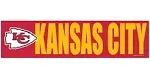 WinCraft NFL Kansas City Chiefs WCR13378713 Bumper Strip, 3" x 12"