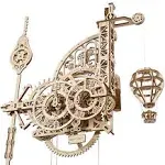 UGEARS Wooden 3D Puzzles for Adults Aero Clock - Mechanical Puzzles For Adults, Wall 3D Clock Puzzle with Pendulum Model Kit - DIY Miniature Kit Crafts For Adults - Gift for Dad, Men, Family - 320 Pcs