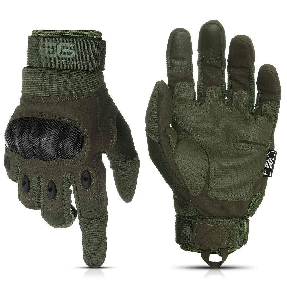 Glove Station The Combat Motorcycle Gloves - Tactical Gloves with Touchscreen for Outdoor Sports, BMX, Dirt Bike and Cycling