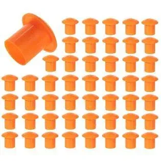 Generic Plutreas Rebar Caps 50 Pcs Orange Mushroom Rebar Safety Caps, Rebar Size ...