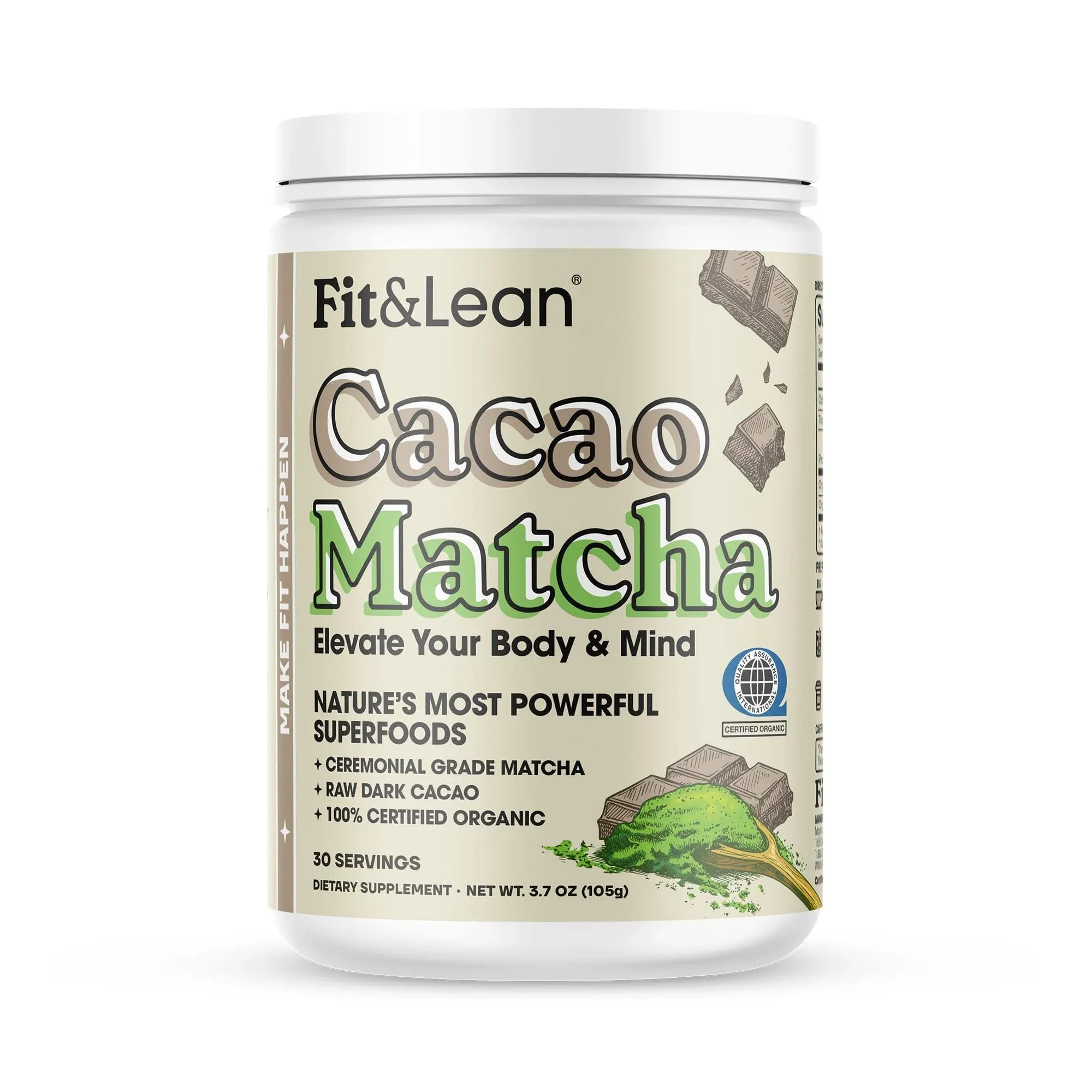 Fit & Lean, Cacao Matcha, 3.7 oz (105 g)