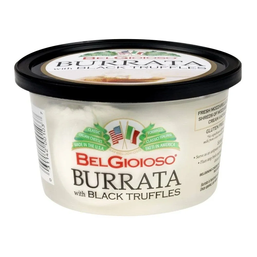 Belgiogioso, Burrata Cheese with Black Truffles (6 x 8 oz.)