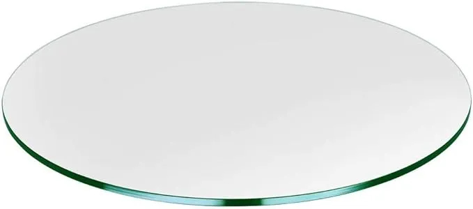 32" Round Glass Table Top - Tempered- 1/4" Thick - Flat Polished Glass