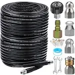 Sewer Jetter Kit for Pressure Washer 50FT Newest 5800PSI Drain Cleaner Hose 1...