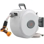 Giraffe Retractable Garden Hose Reel with 5/8 in. x 65 ft Water Hose, Wall Moun