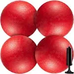  Playground Balls Bulk - 8.5 Inch (Pack of 4) Red Rubber Bouncy 4-Pack