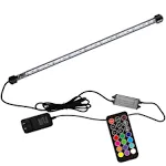 COVOART LED Aquarium Light, 19.5 Inches Fish Tank Light RGB Color Underwater Light Submersible Crystal Glass Lights, 27 LED Beads, Brigh