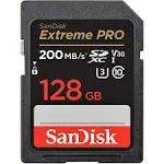 SanDisk 128GB Extreme Pro 200MB/s SDXC UHS-I Memory Card