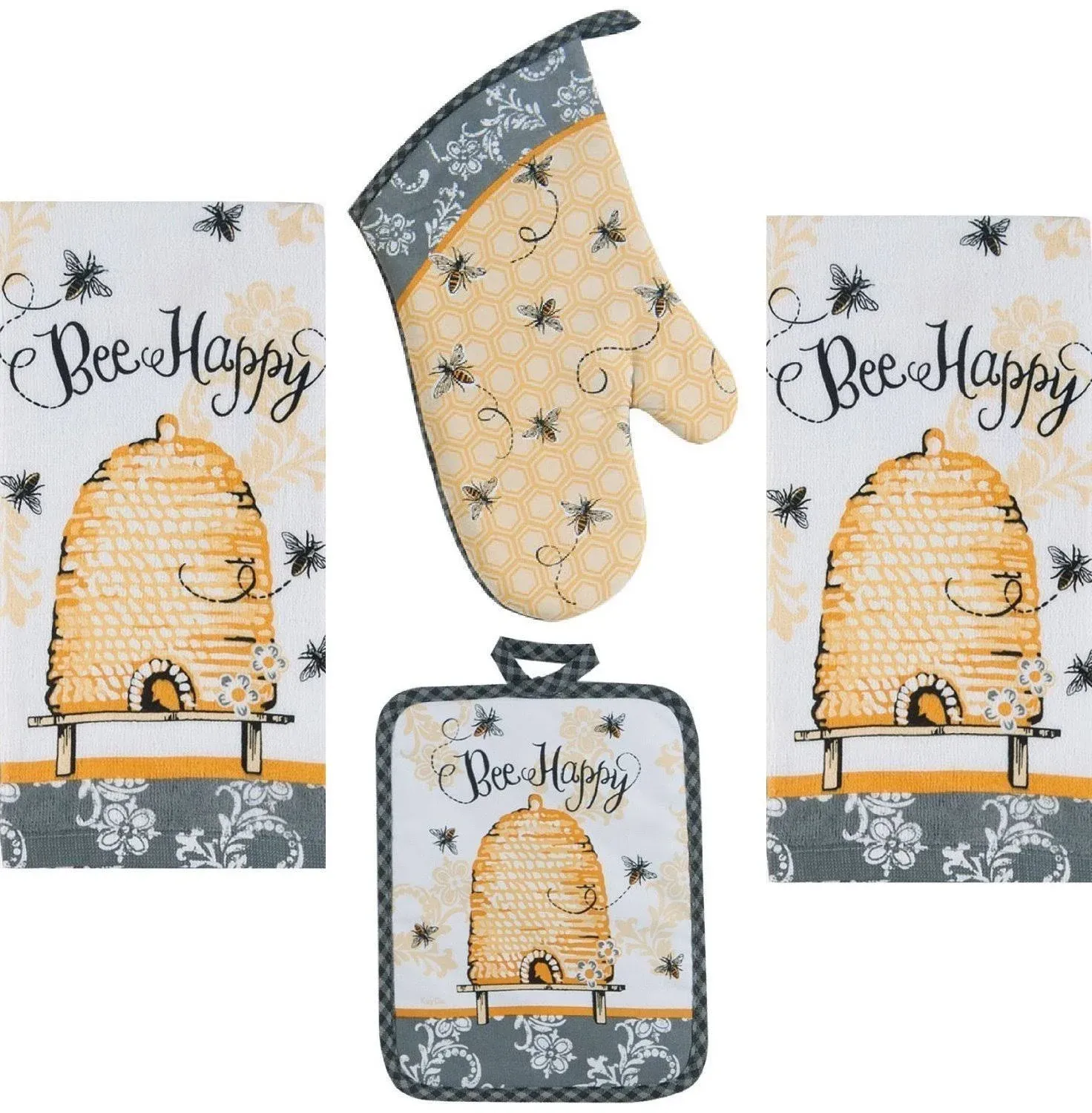 4 Piece Bee Happy Kitchen Set