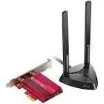 TP-Link WiFi 6 AX3000 PCIe WiFi Card (Archer TX3000E), Up to 2400Mbps, Bluetooth 5.2, 802.11AX Dual Band Wireless Adapter with MU-MIMO,OFDMA,Ultra-Low Latency, Supports Windows 11, 10 (64bit) only