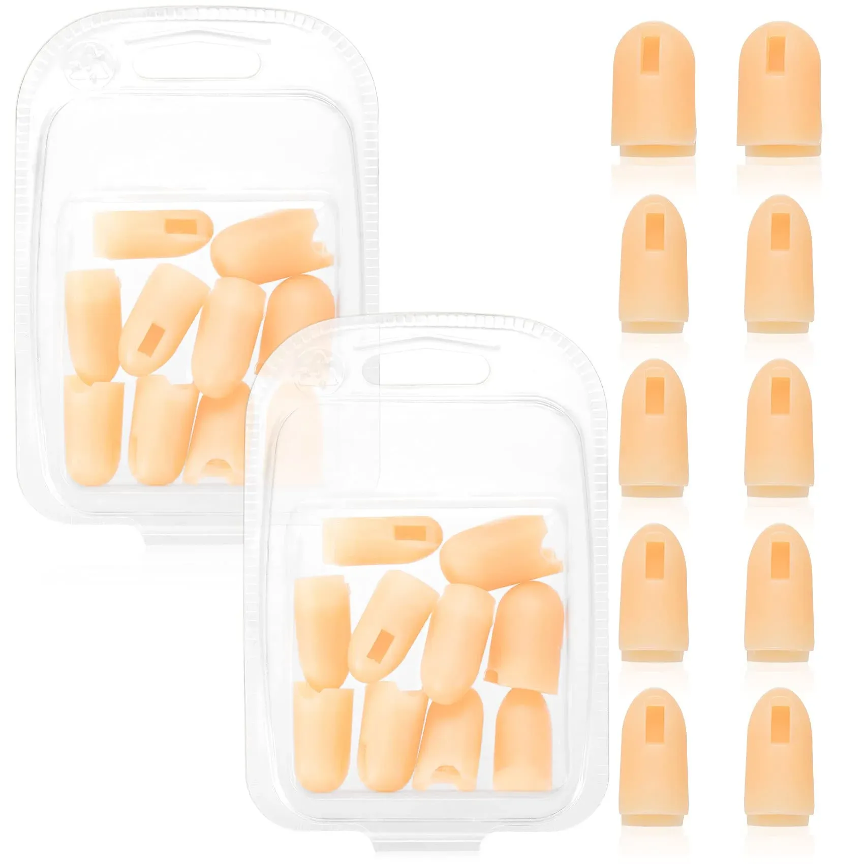 ANCIRS 20 Pack Fake Hand Silicone Finger Cover, Fingertip Replacement Accessory for Nail Art Practice