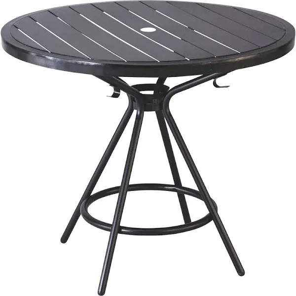 Safco CoGo Steel Outdoor/Indoor Table, Round, 36"W, Black