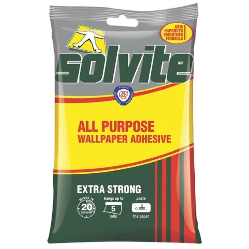 Solvite All Purpose Wallpaper Adhesive Paste Sachet 5 Roll