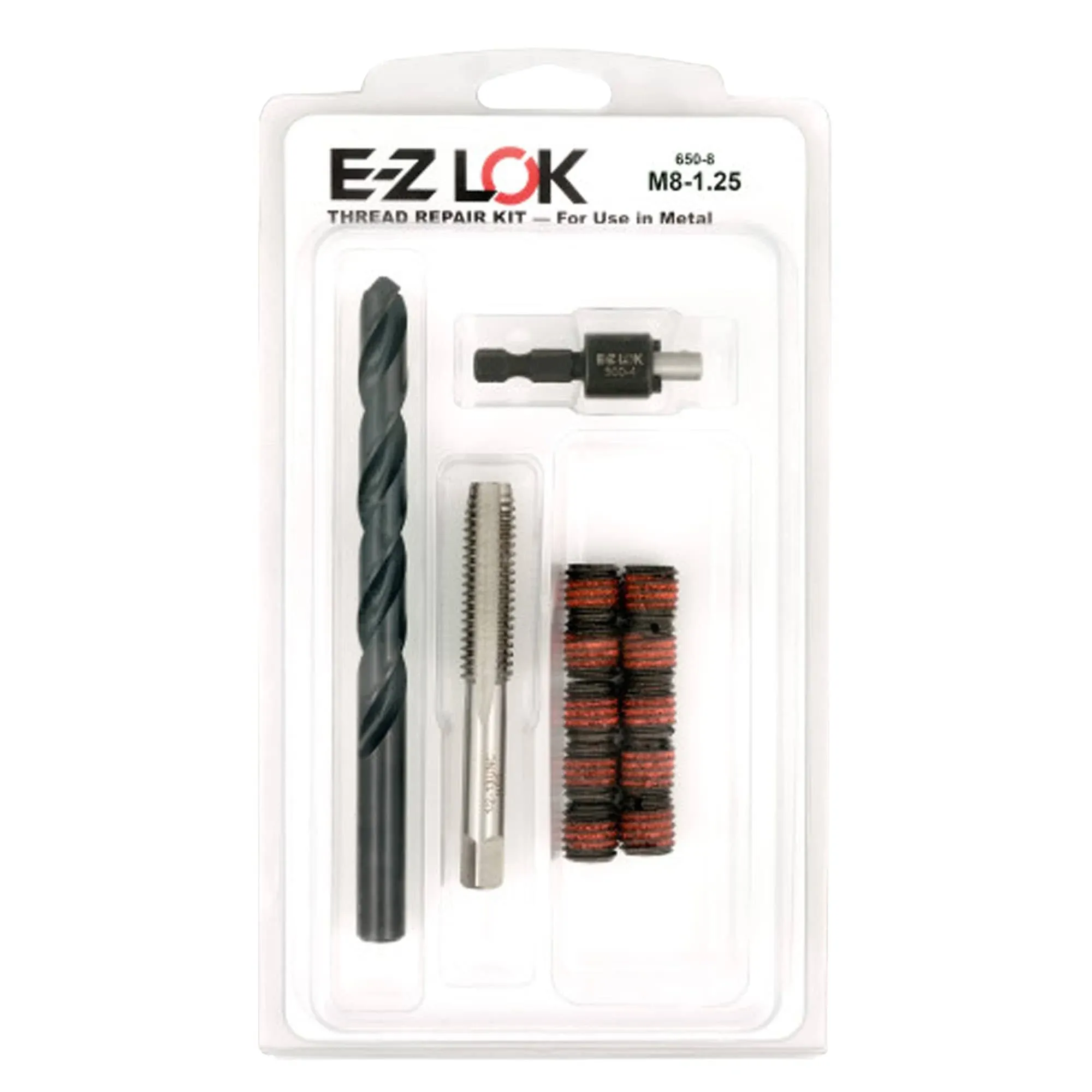 E-Z Lok Thread Repair Kit for Metal - Standard Wall - M8-1.25 x 1/2-13 - EZ-650-8