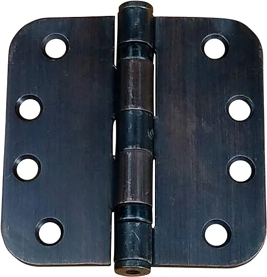 Hinge Outlet Commercial Door Hinges - 4 Inch, 5/8 Inch Radius, Ball Bearing (Oil Rubbed Bronze, 2 Pack)