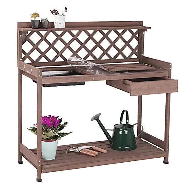 Aivituvin-GUT04 Outdoor Garden Bench with Sink & Lid