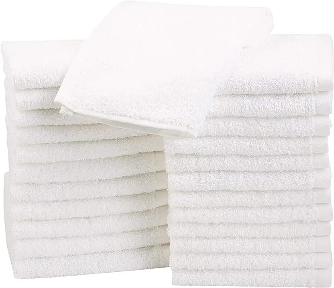 Basics Fast Drying Extra Absorbent Terry Cotton Washcloths