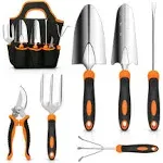 Garden Tool Set, Stainless Steel Heavy Duty Gardening Tool Set, with Non-Slip Grip, Storage Tote Bag, Outdoor Hand Tools, Ideal Garden Tool Kit Gifts for Women and Men