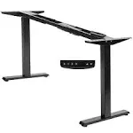 vivo Black Electric Dual Motor Standing Desk Frame, Height Adjustable Legs