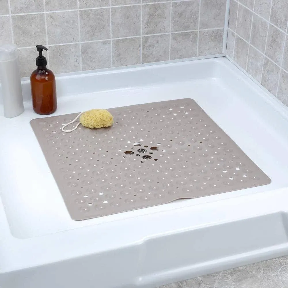 SlipX Solutions 21 in. x 21 in. Square Shower Mat in Tan 05610-1