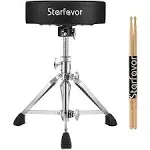 Starfavor Drum Throne Height Adjustable Padded Seat Drum Stool, with 5A Double