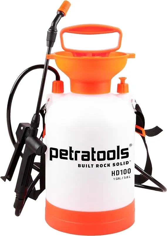 Petra 1 Gallon Pump Sprayer HD101 Garden Sprayer with 2 Nozzles Included