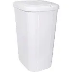 Hefty 13.3 gal Plastic Touch Top Kitchen Trash Can, Black, 2 Pack