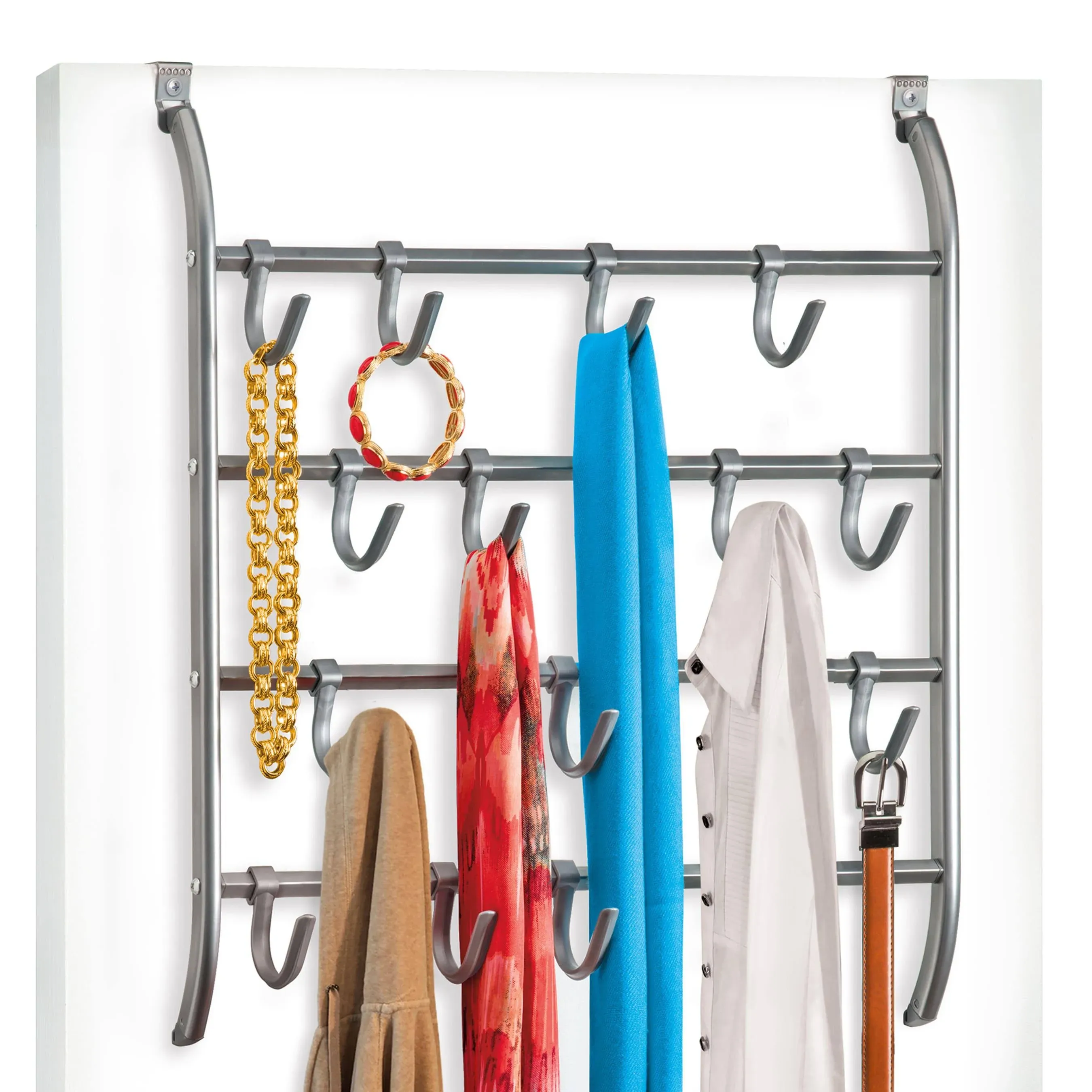 Lynk Over Door 16 Hook Organizer Rack