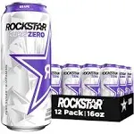 Rockstar Pure Zero Energy Drink, Grape, 0 Sugar, Caffeine &amp; Taurine, 16oz, 12 pk