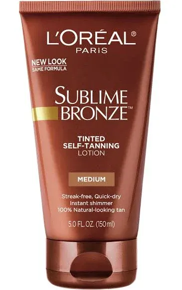 L&#039;Oreal Paris Sublime Bronze Tinted Self-Tanning Lotion, Medium Natural Tan 5 Oz