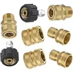 Vortxx Pressure Washer Quick Connect Adapter Set for Sun Joe SPX Series, M22-15mm to 3/8" Quick Release, 5000 PSI, Complete Hassle-Free Set