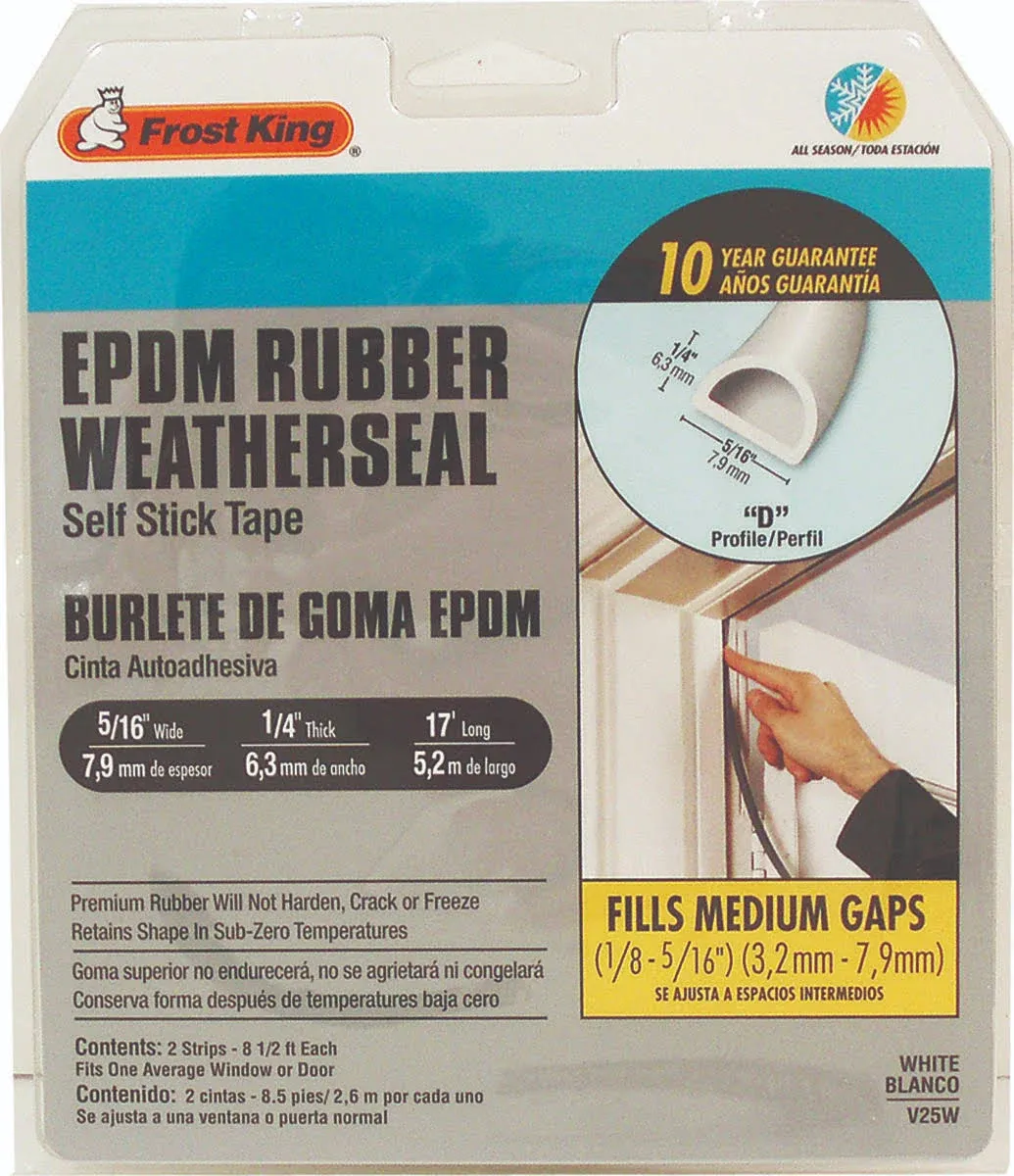 Frost King - V25GA - Gray EPDM Rubber Foam Weather Seal For 