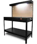 WEN WB4723T 48-Inch Workbench with Power Outlets and Light, Black