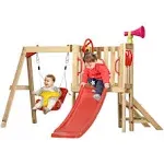 Outsunny 4-in-1 Wooden Swing Set