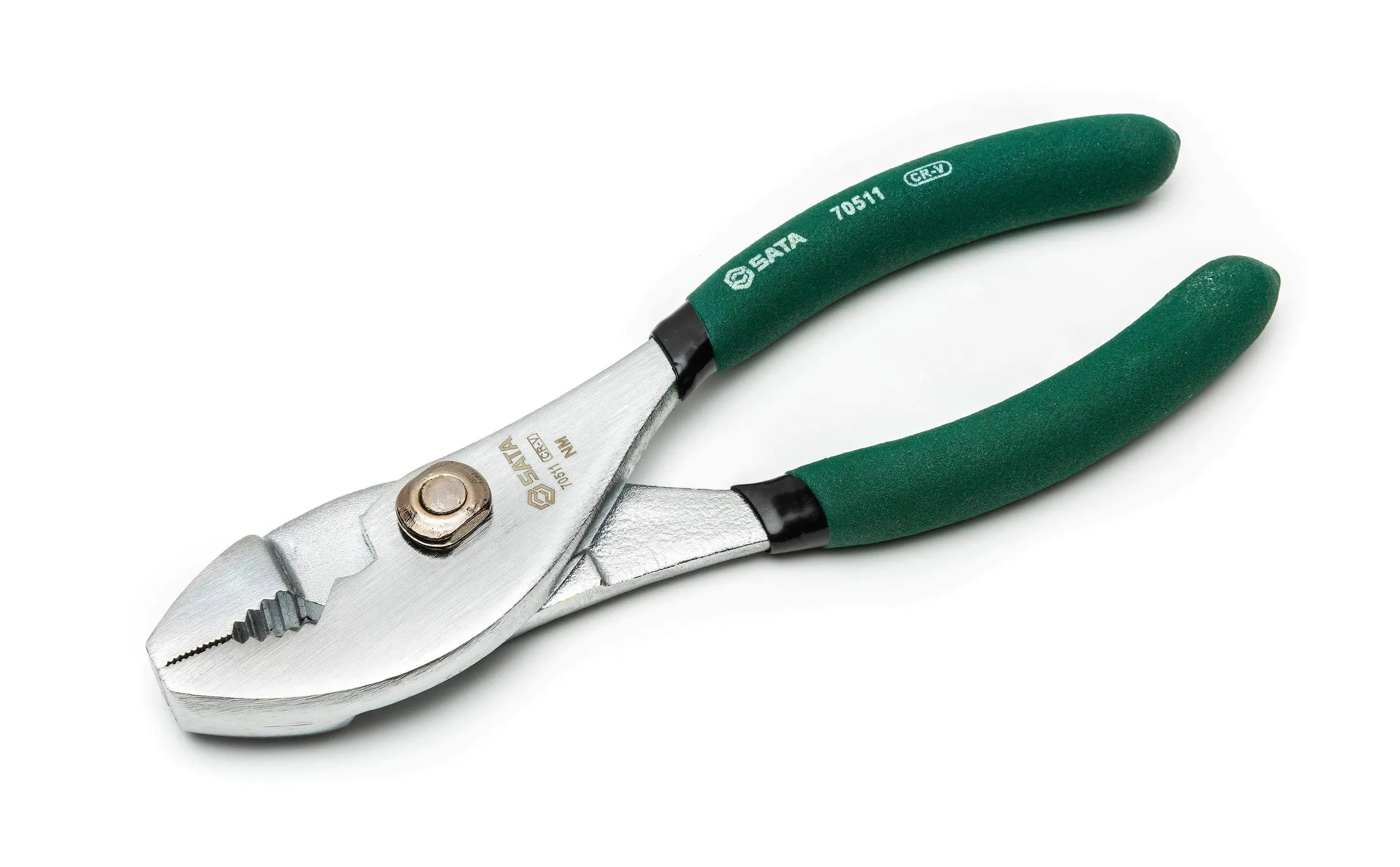 6inch Slipjoint Pliers Chrome Vanadium Steel Body With Green Handles And Rivet J