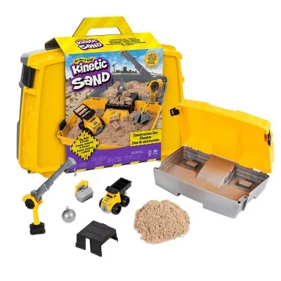 Kinetic Sand Construction Site Folding Sandbox Playset 2lb Natural Sand 