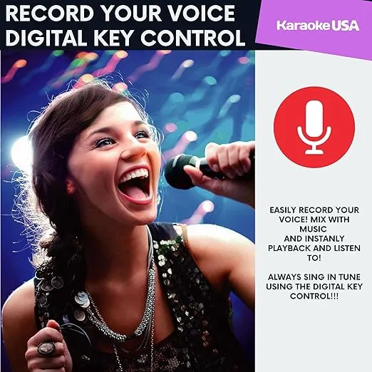 Karaoke USA GF920 Rechargeable Portable Bluetooth CDG-MP3G Karaoke Machine and PA System with 2 Microphones