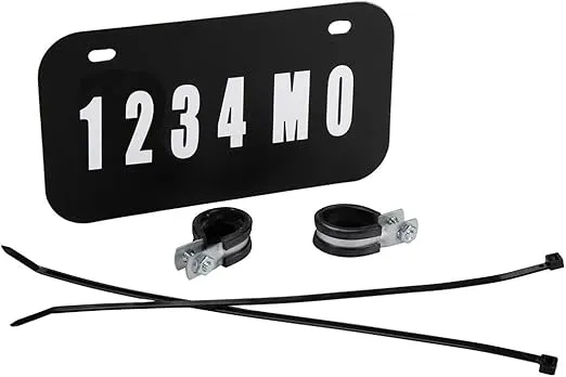 Raider FS-12000 ATV/UTV License Plate Kit with Numbers and Letters Included (7.5 in x 4 in)