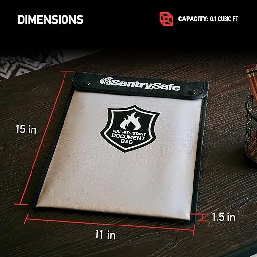 SentrySafe Fire and Water Resistant Portable Bag, FBWLZ0SSC plus Shelf Insert for SFW082 and SFW123 Safes, SFW123GDC
