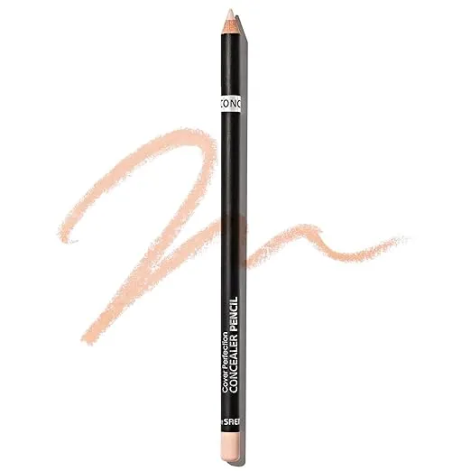 THESAEM Cover Perfection Concealer Pencil – Non Comedogenic spot Eraser - Conceal Blemish,Aging Spot,Acne&Freckle – Multi-Use Under Eye Concealer for Dark Circle,2g (1.0 Clear Beige)