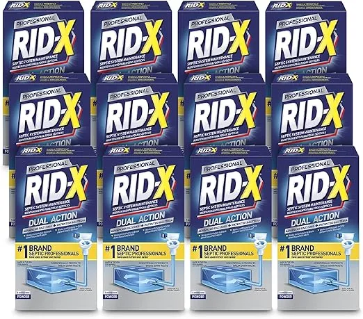 RID-X Professional Septic Treatment, 12 Month Supply Of Powder (12 PACKS x 1 Month Supply), 117.6 Oz