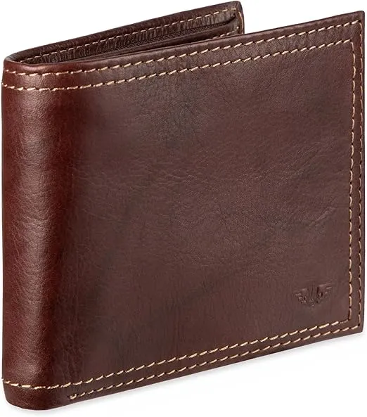 Dockers Men's Extra Capacity Bifold Wallet with ID Window and Multiple Card Slots