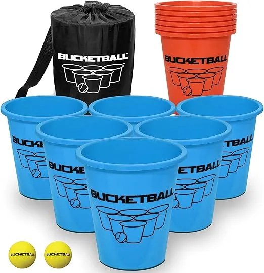 BucketBall | Original, Largest & Most Durable Brand | Supports USA Jobs | Ultimate Outdoor & Tailgate Game | Perfect for Beach, Pool, Lawn, Yard, Camping