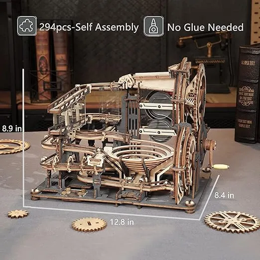 ROBOTIME 3D Puzzles Mabrle Run - LGA01 Mable Night City Wooden Model to Build - Model Building Kits for Adults