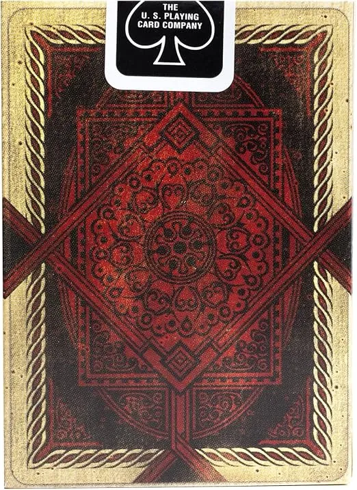 Fournier Bicycle Vintage Playing 1 Deck, Air Cushion Finish, Professional, Superb Handling & Durability, Gift for Card Collectors, Black & Red