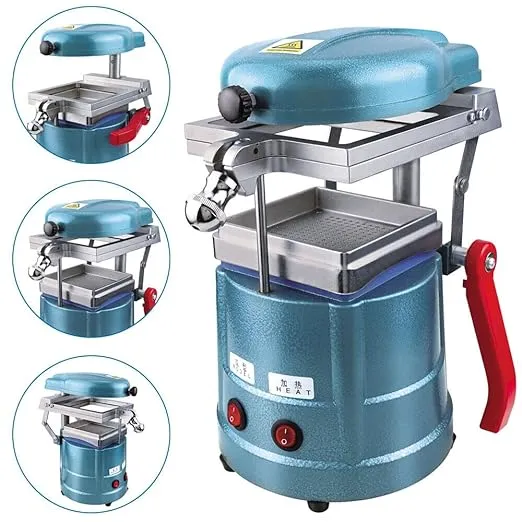 Dental Suction Machine, 110V 600W Molding Machine Former Heat Thermoforming Lab Equipment Former, Heavy-Duty Adjustable Dental Vacuum Forming Machine with Symmetrical Heating System for Laboratory