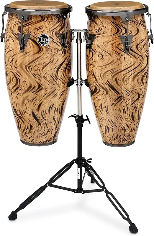 Latin Percussion Aspire 10" and 11" Set with Double Stand, Havana Café Congas (LPA646-HC)
