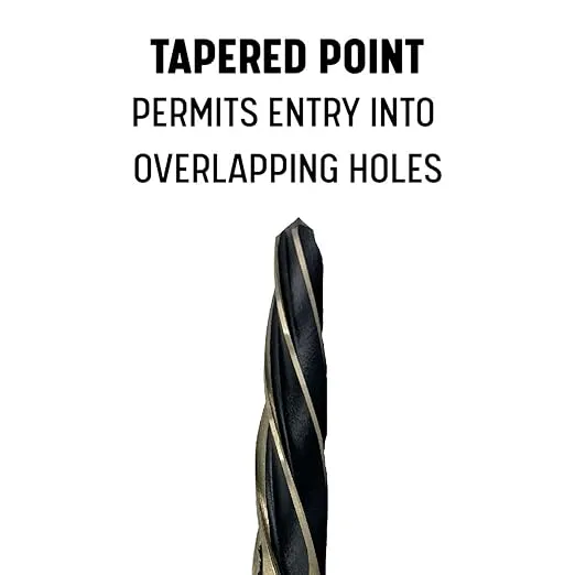 Drill America 1-1/16" Hex Shank Black and Gold Long Bridge/Construction Reamer, KFD Series