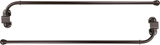 Urbanest 1/2” Adjustable Wall Mounted Swing Arm Rods, 14"-24", Oil-Rubbed Bronze