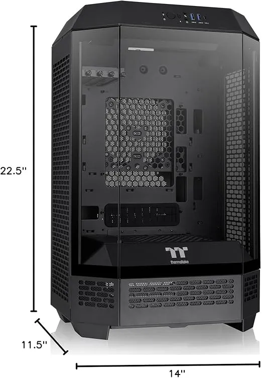 Tower 300 Black Micro-ATX Case; 2x140mm CT Fan Included; Support Up to 420mm Radiator; Optional Chassis Stand Kit Allows Horizontal Display; CA-1Y4-00S1WN-00; 3 Year Warranty